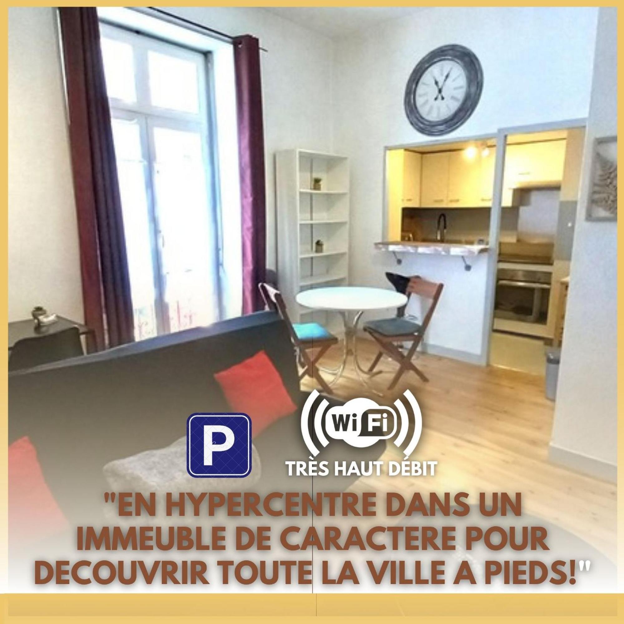 Ferienwohnung Le Gambetta T2 Cosy Hypercentre Wifi Fibre Avec Parking Pau Exterior foto